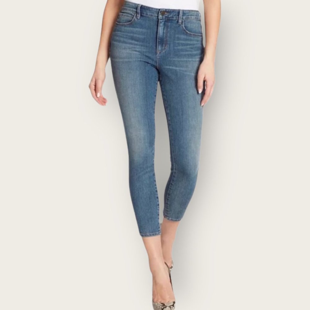 Skinnygirl High Rise Skinny Ankle Denim Cropped Jeans Light Wash Women's 12 / 31